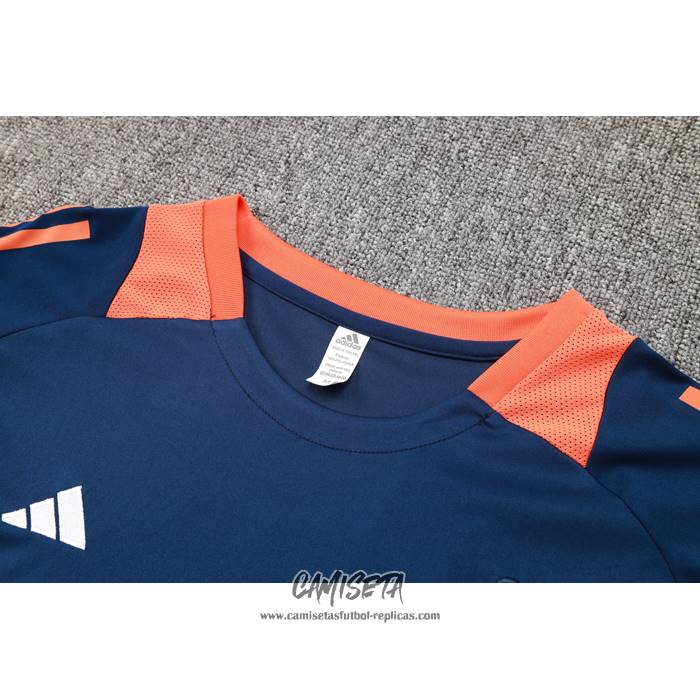 Chandal del Manchester United 2024-2025 Manga Corta Azul - Pantalon Corto
